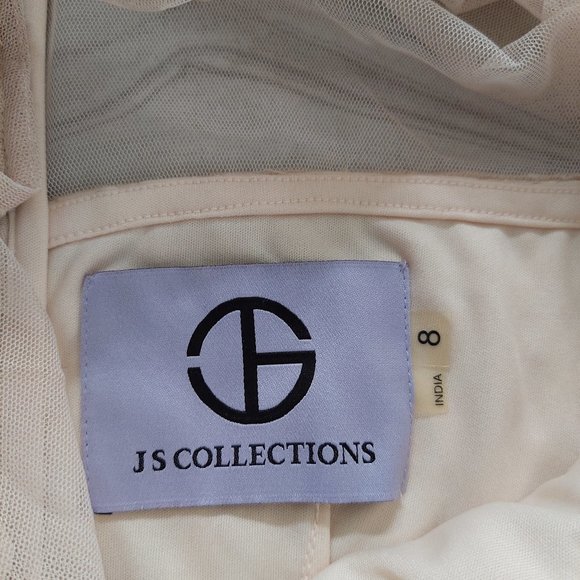 JS Collection Women's Embroidered Midi Sheath Dress, Rosegold, Size 8 - Picture 5 of 10